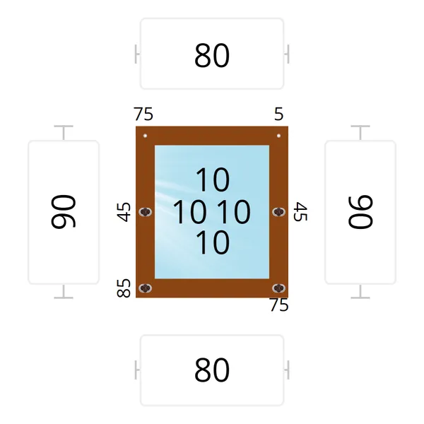 Мягкое окно 80x90 см, для веранды, беседки
